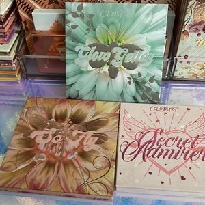3 colourpop eyeshadow pallets